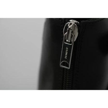 Dondup Black Fashion Buckled Zipper Ankle Boots Shoes