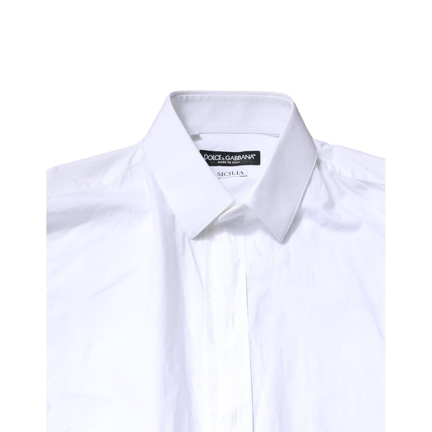 Dolce & Gabbana White SICILIA Cotton Formal Men Dress Shirt