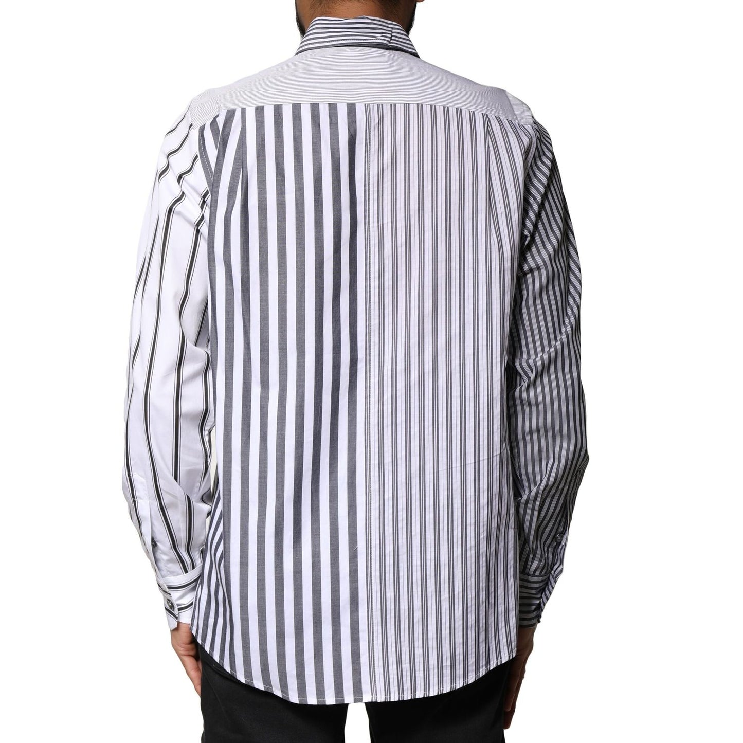 Dolce & Gabbana Multicolor Striped Button Down Casual Shirt