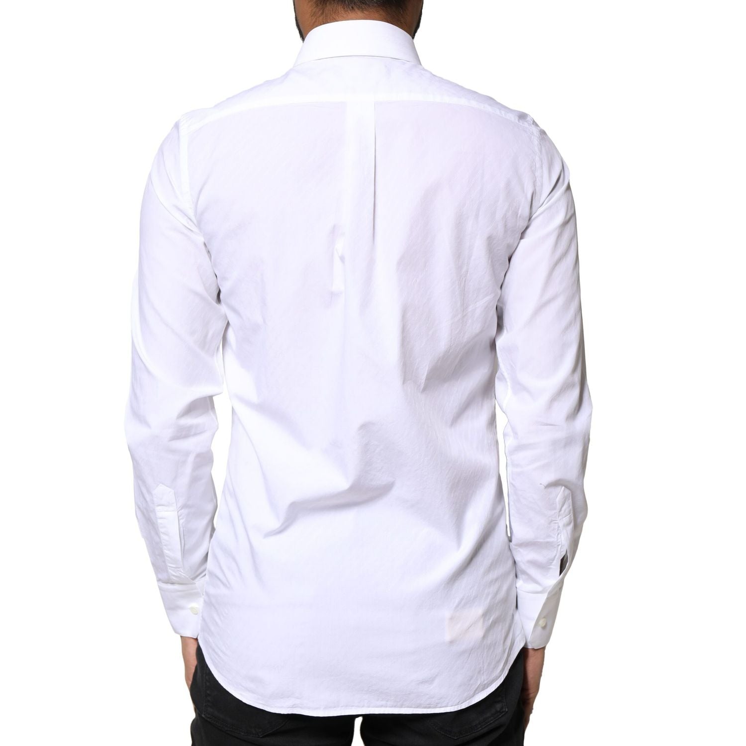 Dolce & Gabbana White Cotton MARTINI Formal Men Dress Shirt