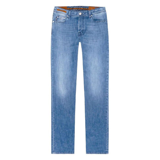 Tramarossa Blue Cotton Men Jeans