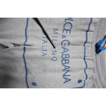 Dolce & Gabbana Gray Logo Cotton Men Jogger Sweatpants Pants