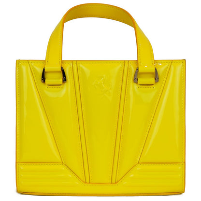 Ferrari Yellow Leather Handbag