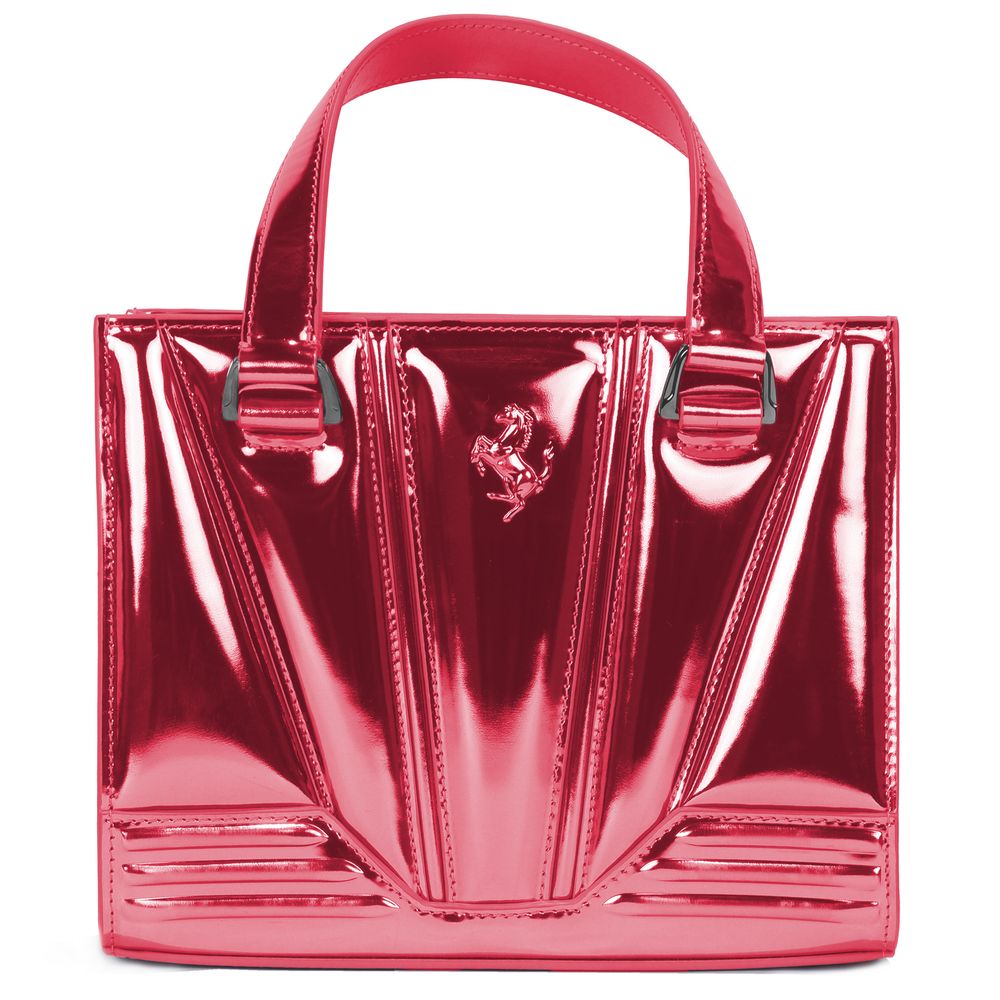 Ferrari Fuchsia Leather Handbag