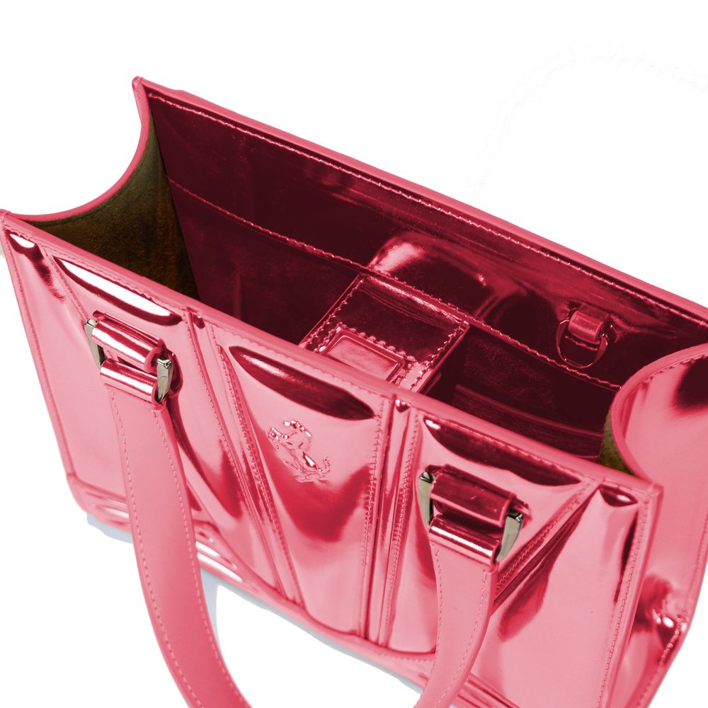 Ferrari Fuchsia Leather Handbag