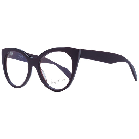 Yohji Yamamoto Purple Women Glasses Frame, full-rim plastic cat eye style with blue-filter lenses.