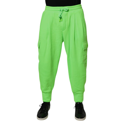 Dolce & Gabbana Neon Green Cargo Jogger Men Sweatpants Pants