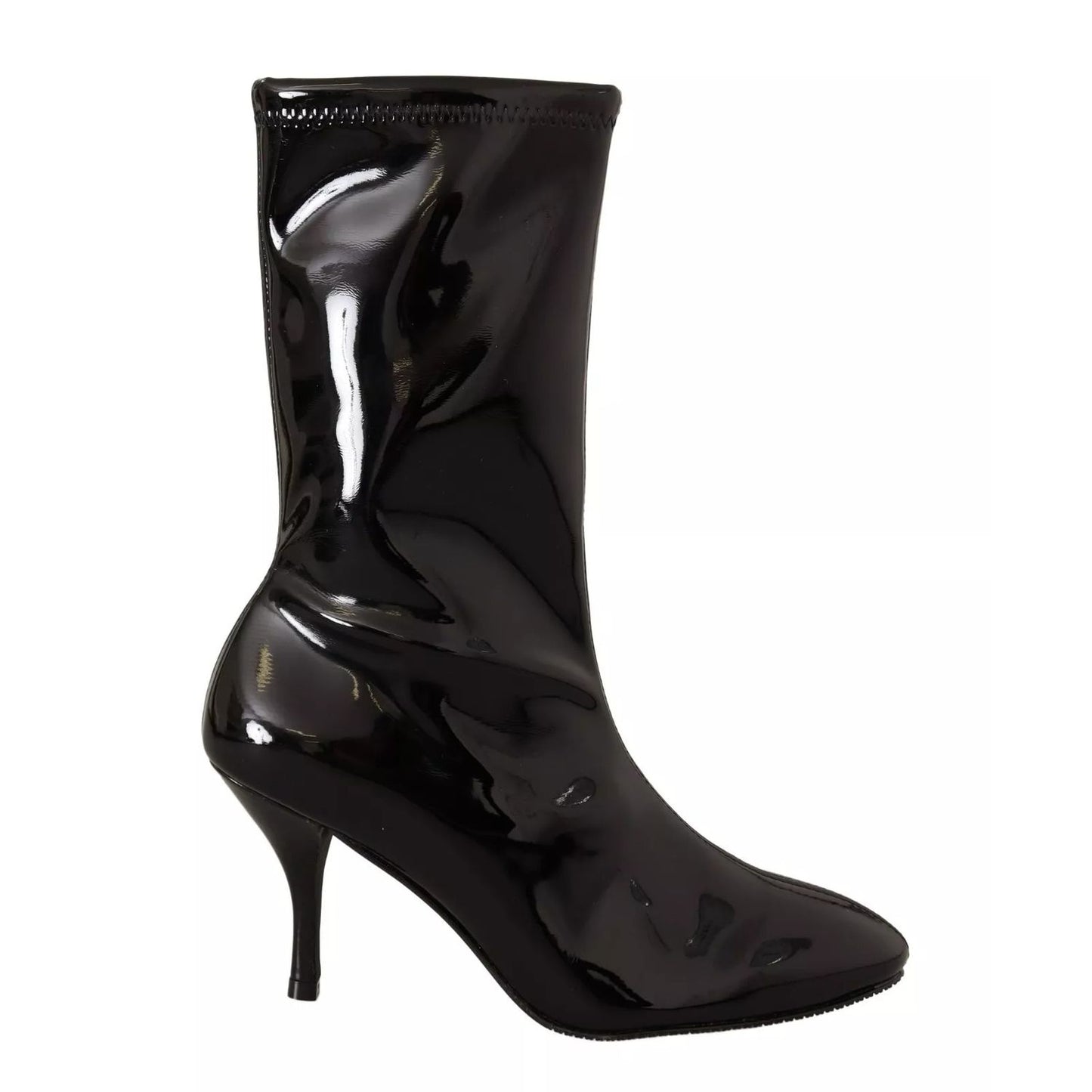 Stuart Weitzman Black Patent Leather High Heels Boots Shoes