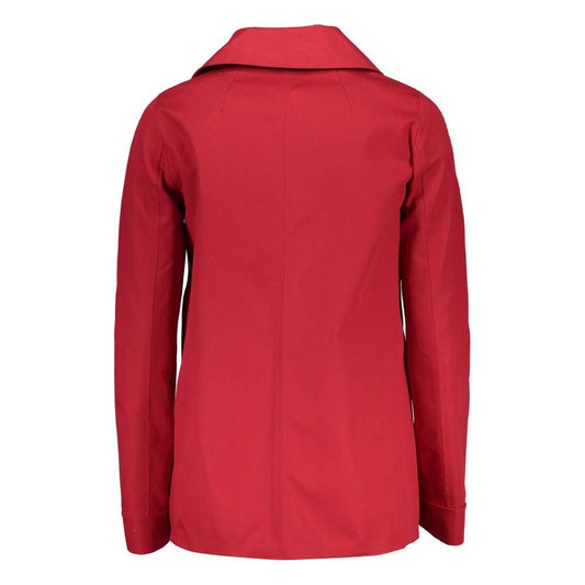 Gant Red Cotton Women Jacket Gant Firebrick