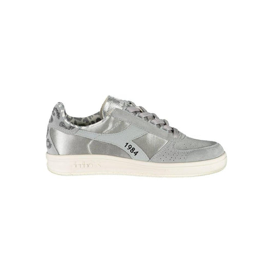 Diadora Gray Leather Women Sneaker Diadora Gray