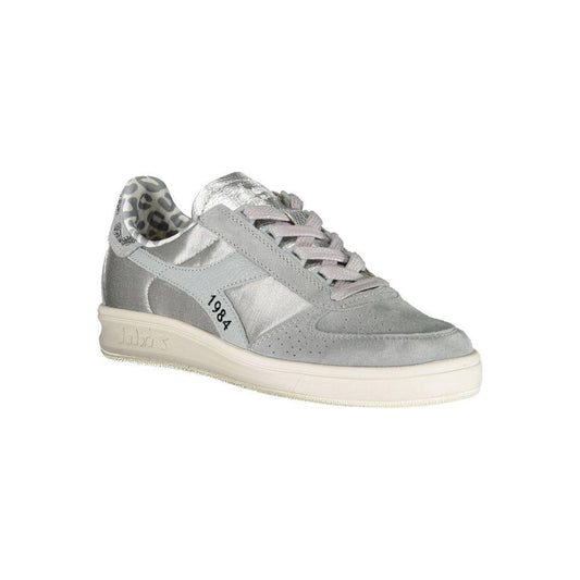 Diadora Gray Leather Women Sneaker Diadora Gray
