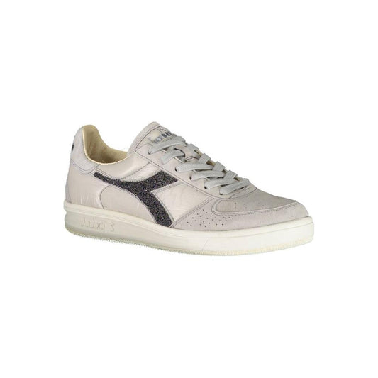 Diadora Gray Leather Women Sneaker Diadora Gray
