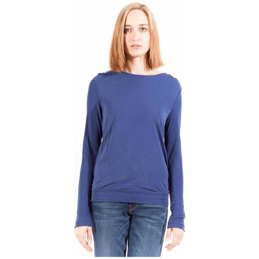 Gant Blue Viscose Women Top Gant Dark Slate Blue