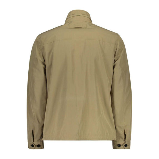 Gant Beige Polyester Men Jacket Gant Rosy Brown