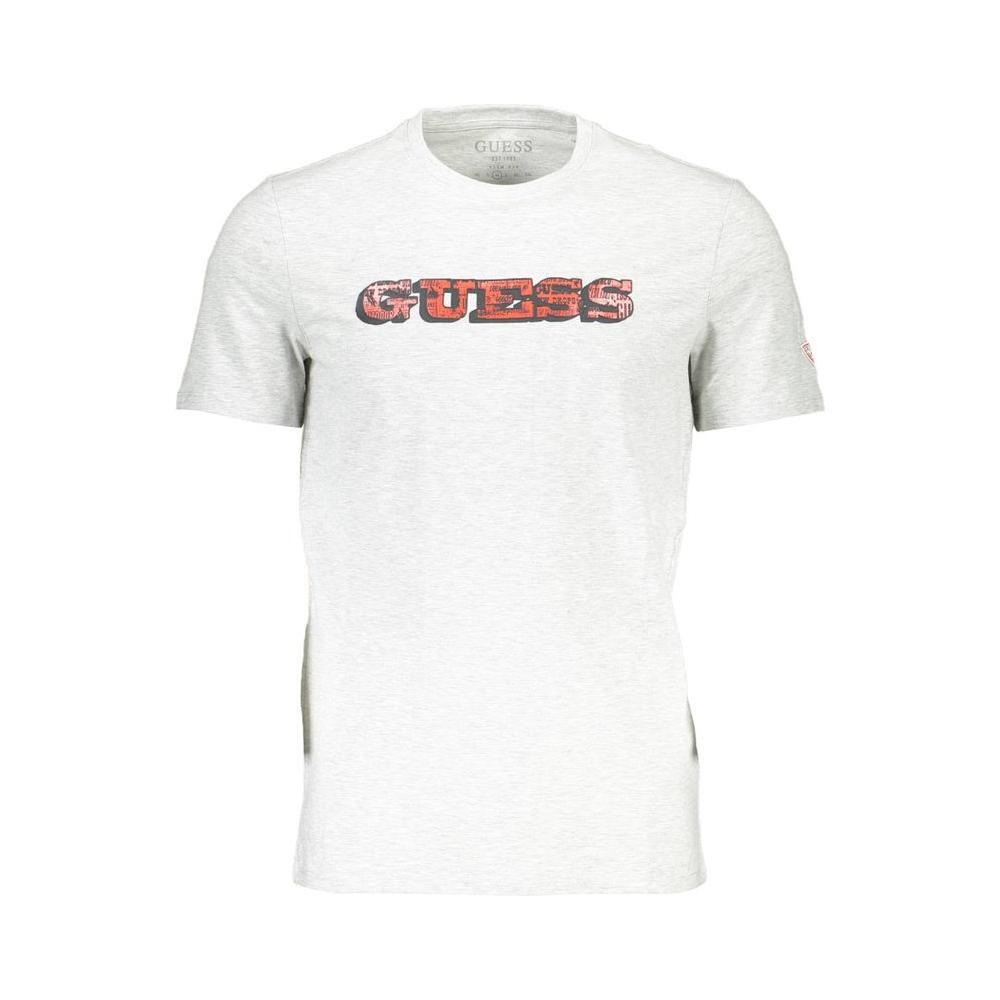 Guess Jeans Gray Cotton Men T-Shirt