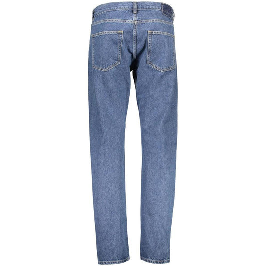 Gant Blue Cotton Men Jeans Gant Slate Gray