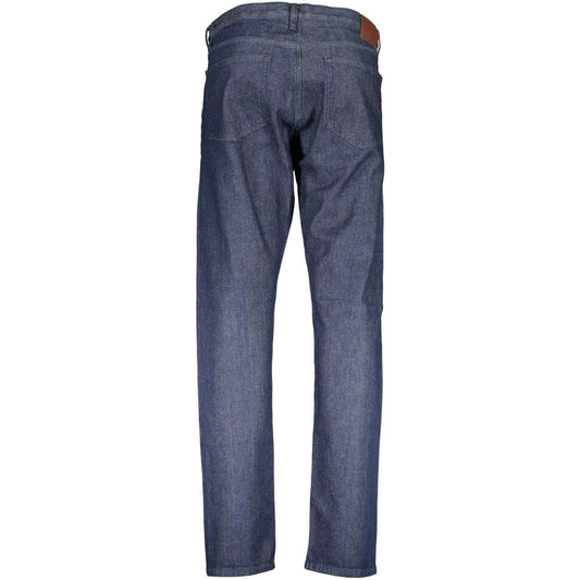 Gant Blue Cotton Men Jeans Gant Dark Slate Gray