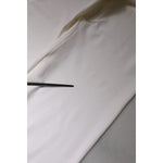 Dolce & Gabbana White Wool Mid Waist Wide Leg Pants PAN76146-46