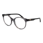 Guess Gray Women Glasses Frame in full-rim acetate with round lens style, grey color, and demo lenses; size 55-18-140.