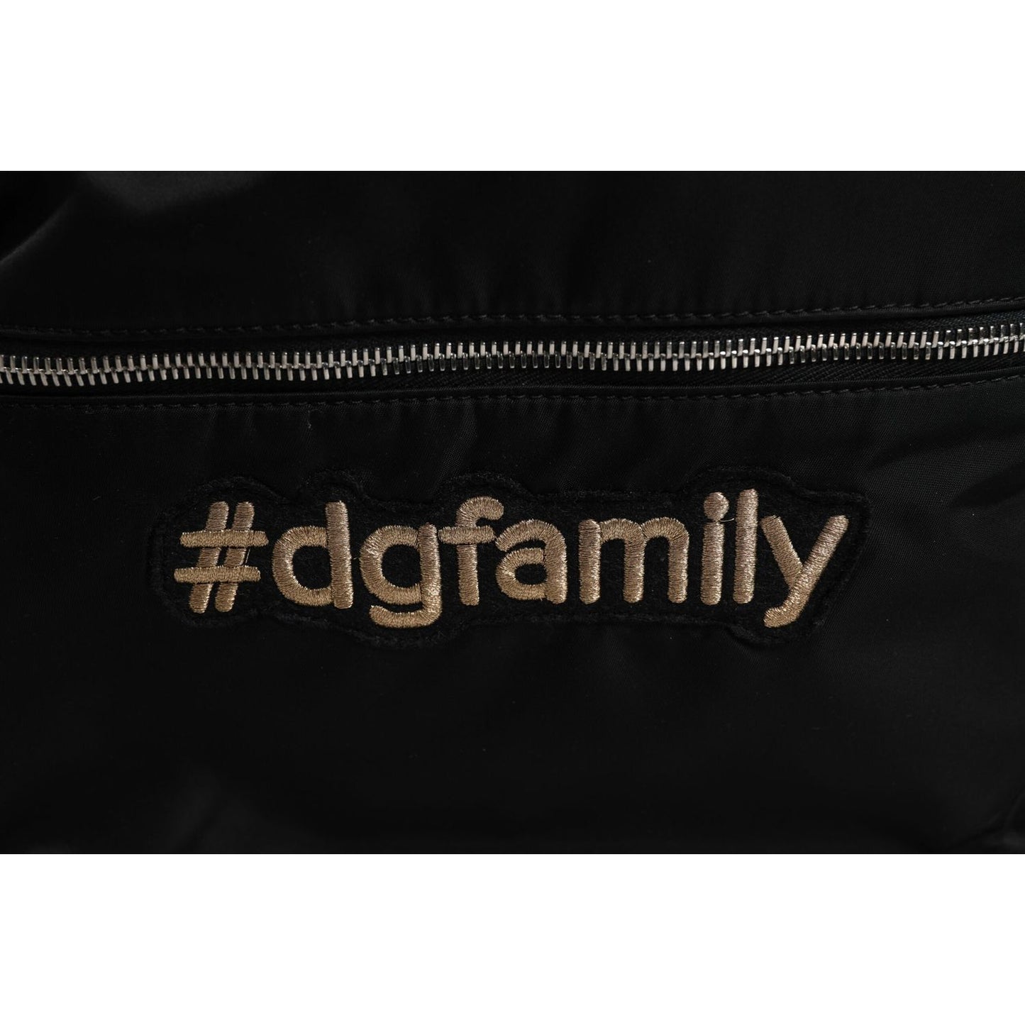 Dolce & Gabbana Black Nylon #DGFAMILY Embellished Backpack VULCANO Bag