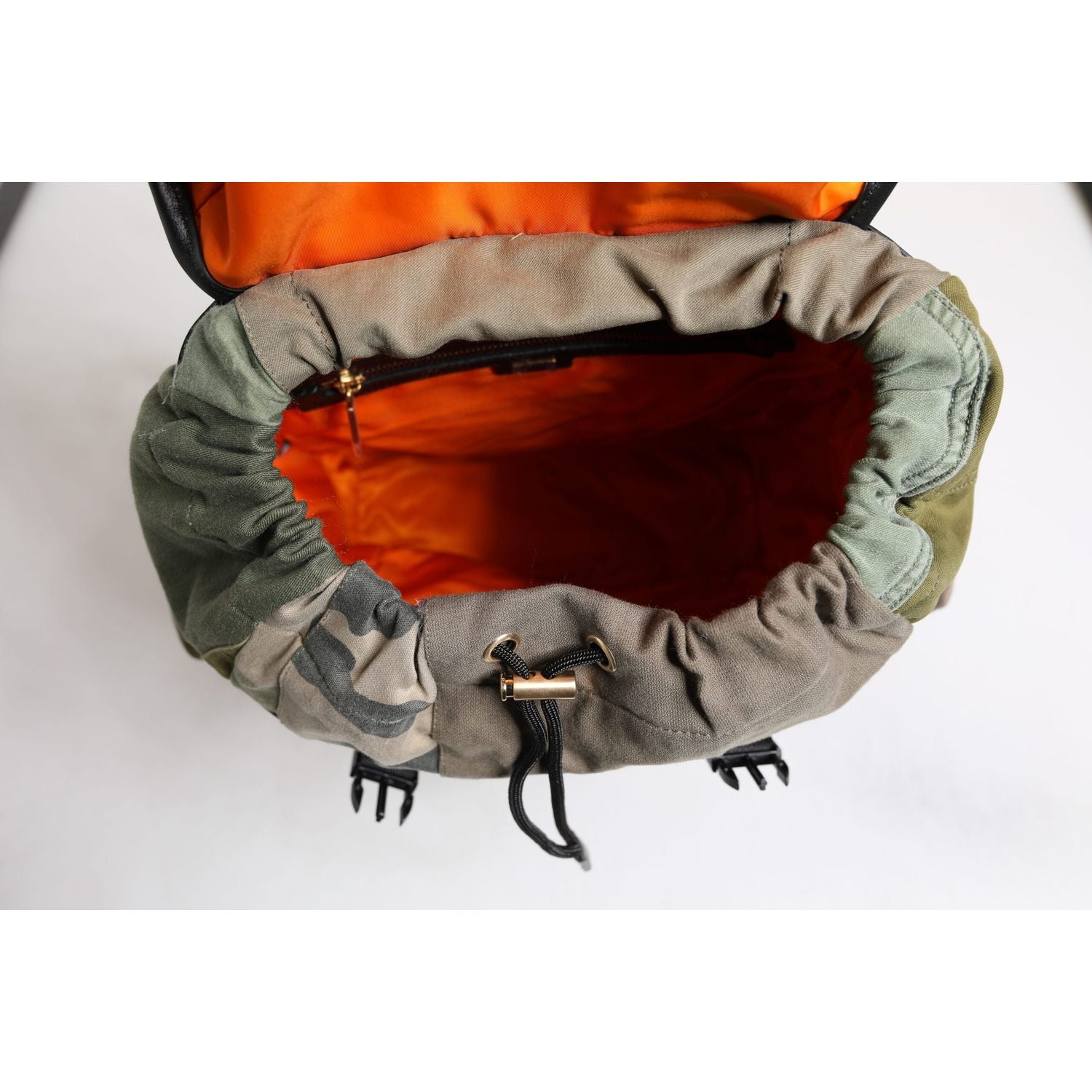 Dolce & Gabbana Military Green Patchwork School Backpack Bag