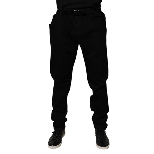 Dolce & Gabbana Black Cotton Stretch Slim Fit Denim Jeans