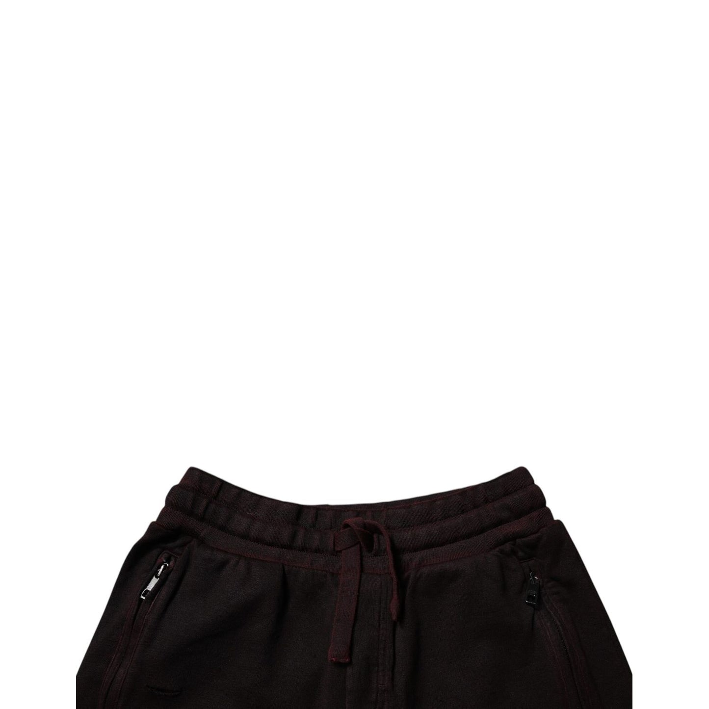 Dolce & Gabbana Maroon Cotton Sweatshorts Men Bermuda Shorts