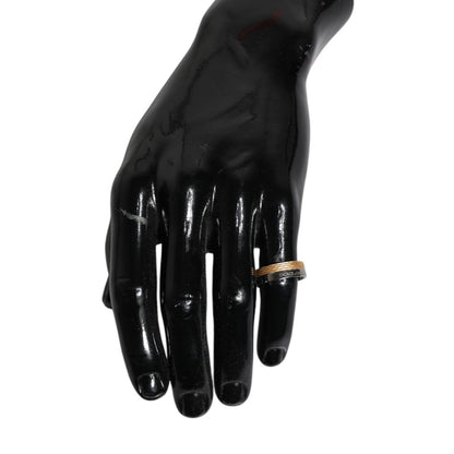 Dolce & Gabbana Gold Silver Tone Real Brass DG Logo Ring