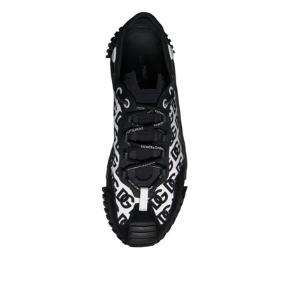 Dolce & Gabbana Black Logo Lace Up Low Top NS1 Sneakers Shoes