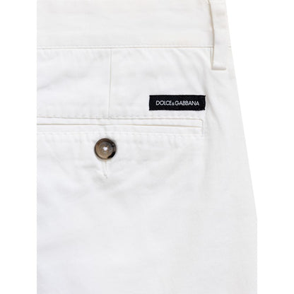 Dolce & Gabbana White Cotton Bermuda