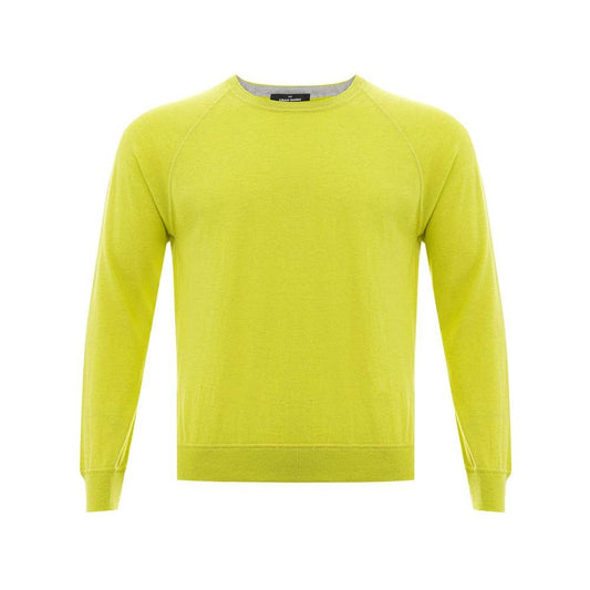 Gran Sasso Sunny Yellow Italian Cotton Sweater GR-4367669-IT50 | L