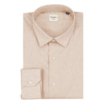 Bagutta Beige Linen Men Shirt BA-15224-IT40 | M
