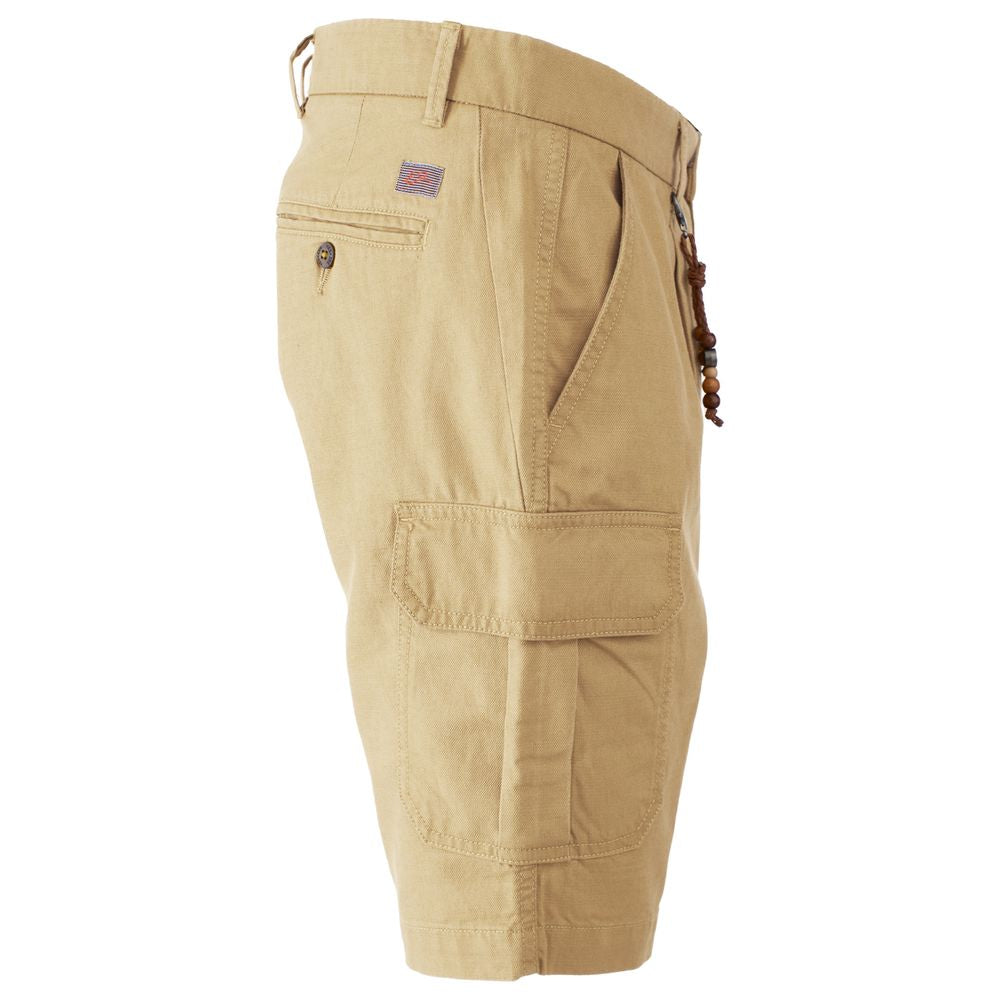 Yes Zee Beige Cotton Short YE-15235-W29