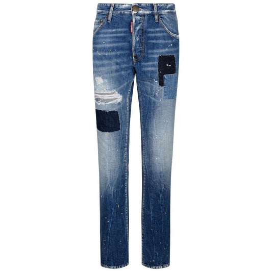 Dsquared² Blue Cotton Men's Slim-Fit Jean