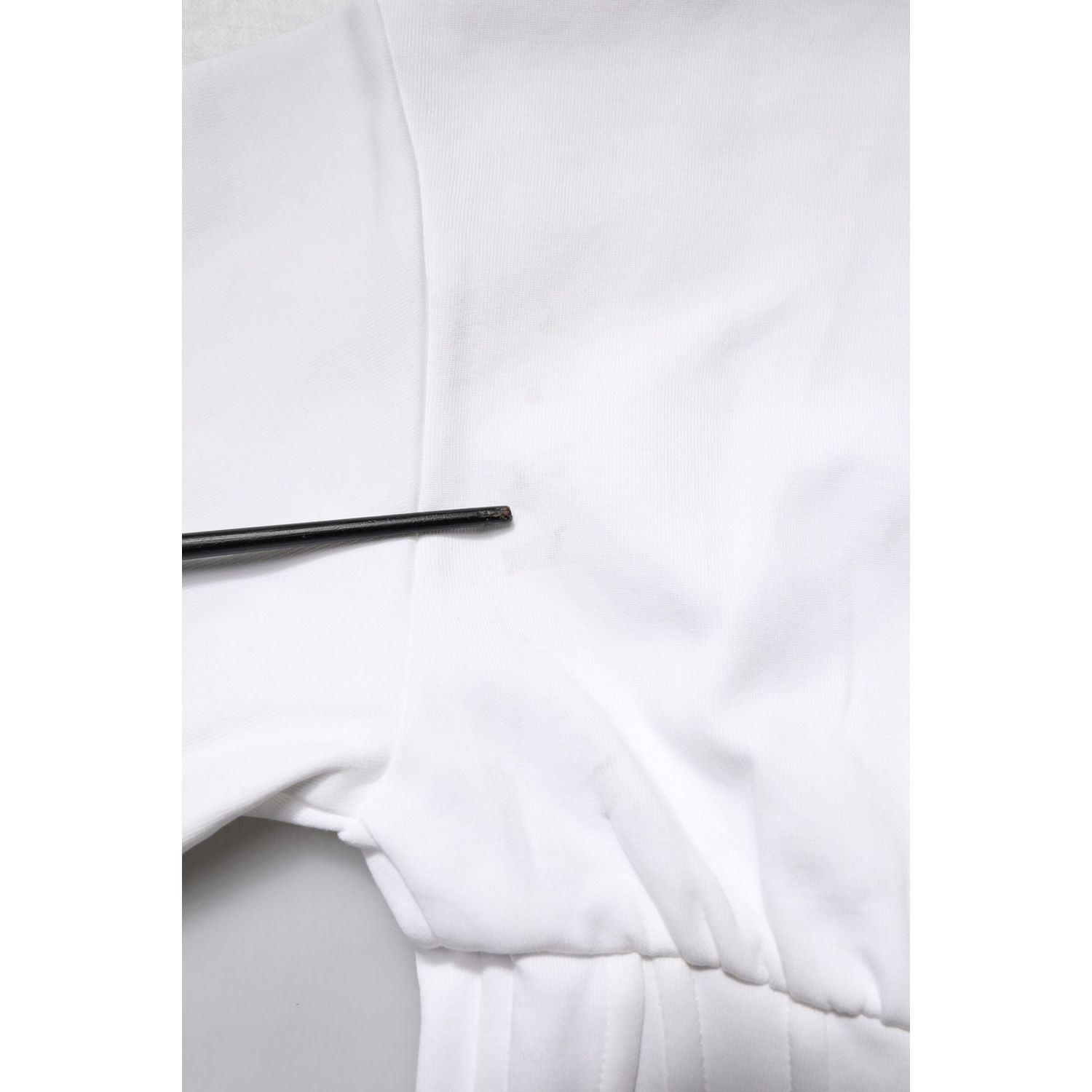 Dolce & Gabbana White Cotton Blend 3/4 Sleeves Blouse Top