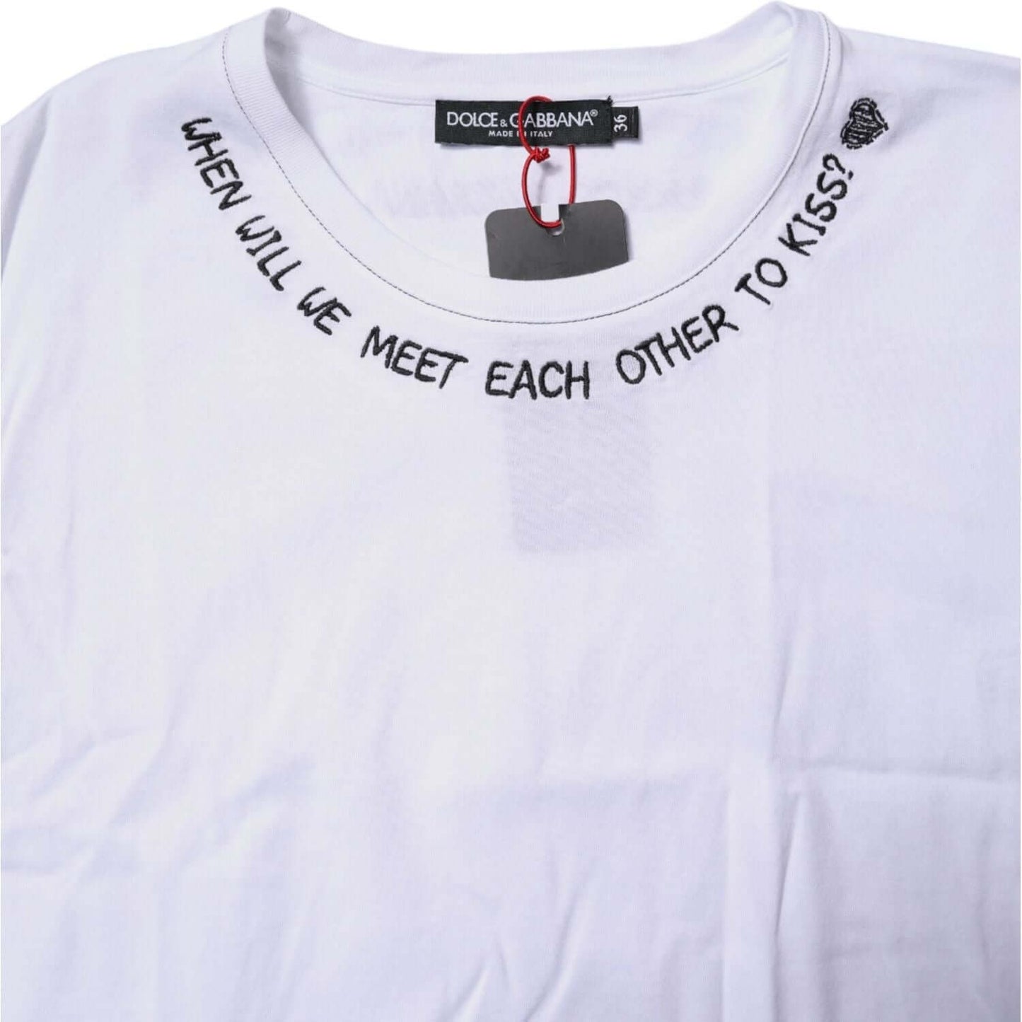 Dolce & Gabbana White Cotton Sleeveless Printed Tank T-shirt TSH87355-36