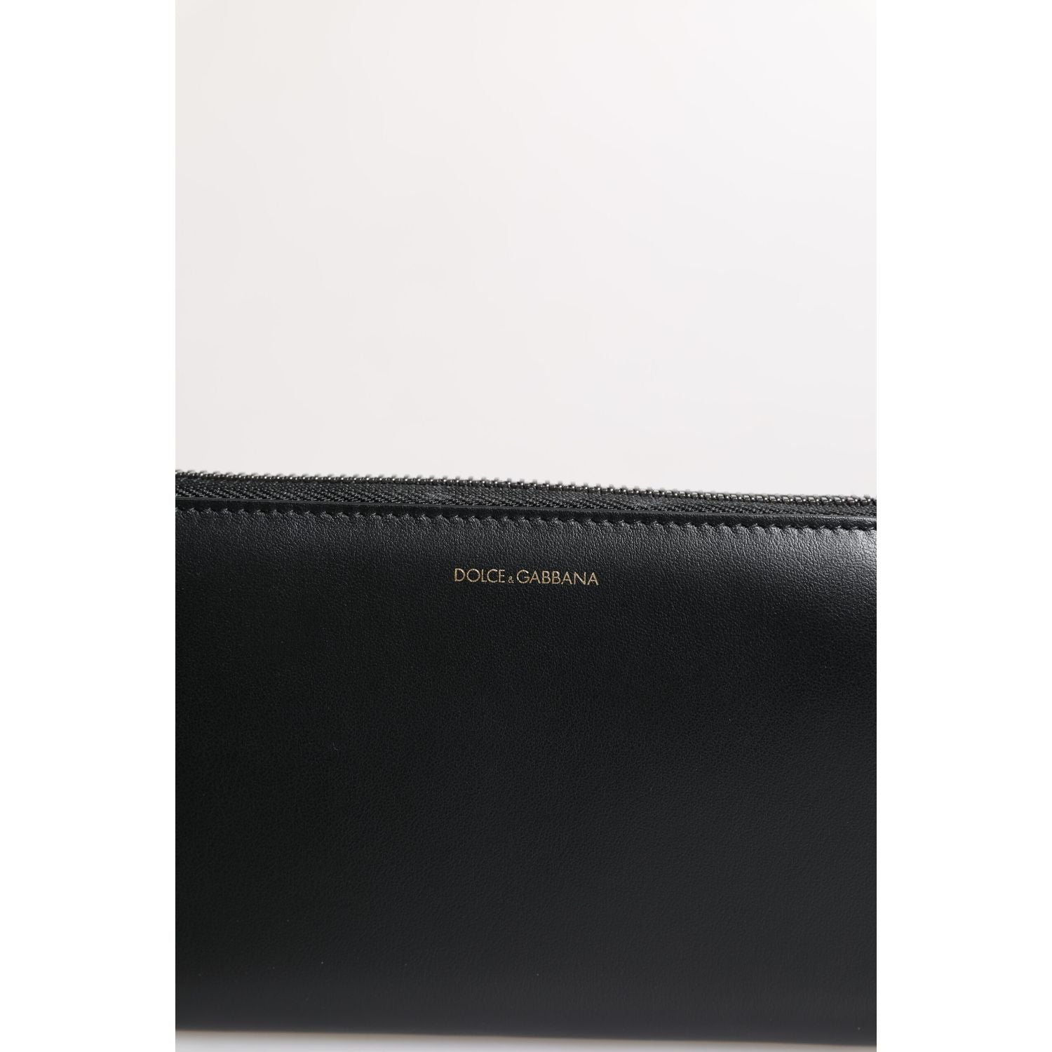 Dolce & Gabbana Black Blue Exotic Leather Embossed Continental Wallet