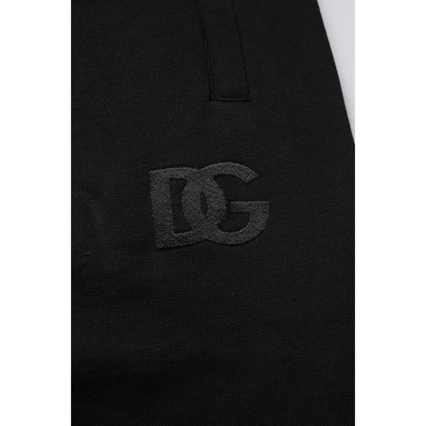 Dolce & Gabbana Black Cotton Mid Waist Jogger Sweatpants Pants PAN75500-44