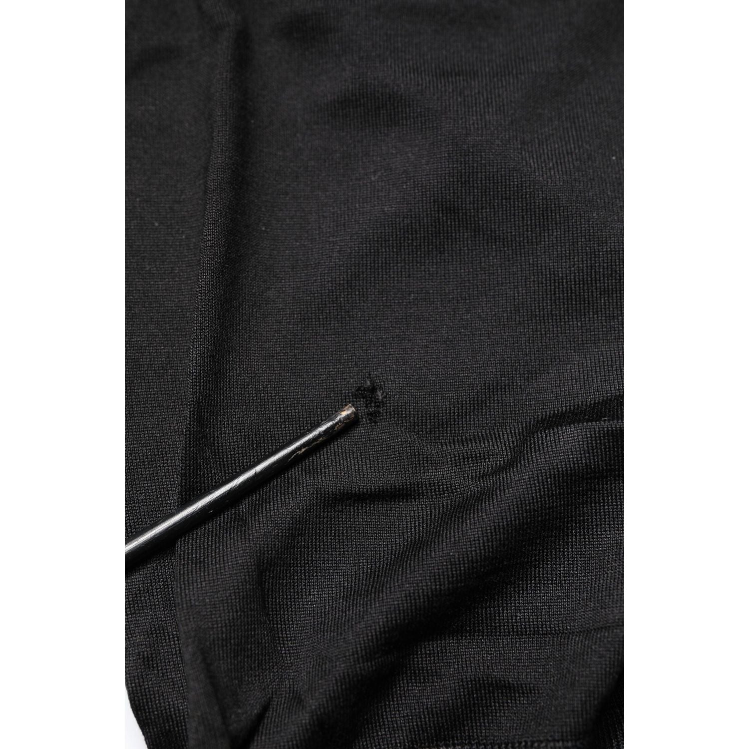 Dolce & Gabbana Black Lace Sheer Crew Neck Sleeveless Top