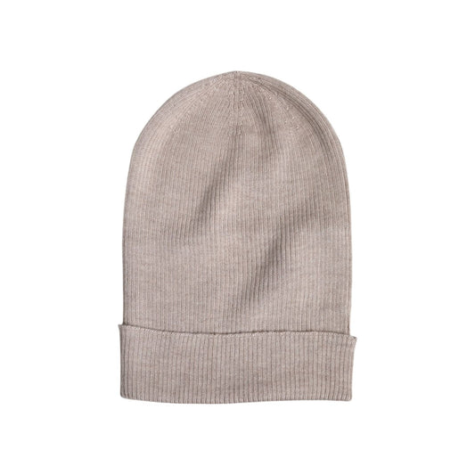 Dolce & Gabbana Beige Cashmere Knitted Winter Beanie Hat