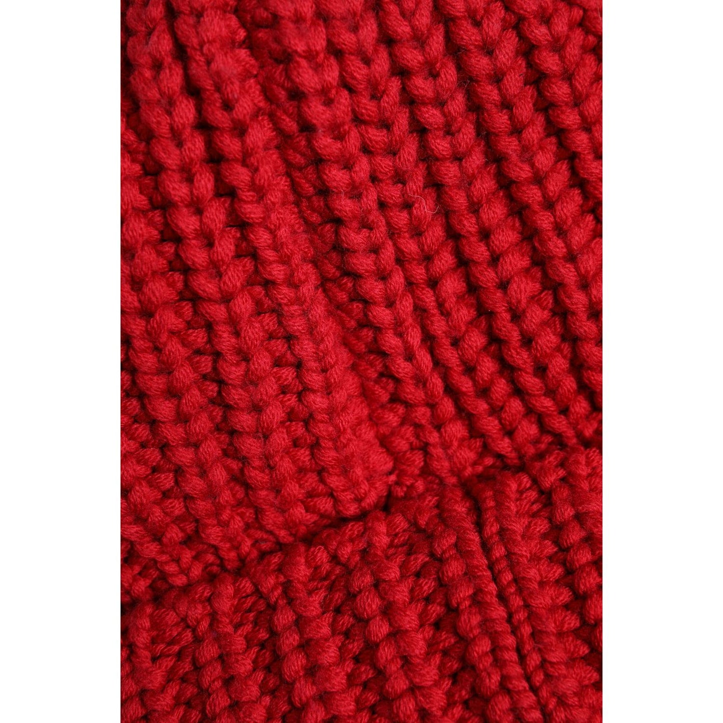 Dolce & Gabbana Red Solid Wool Knitted Winter Beanie Hat