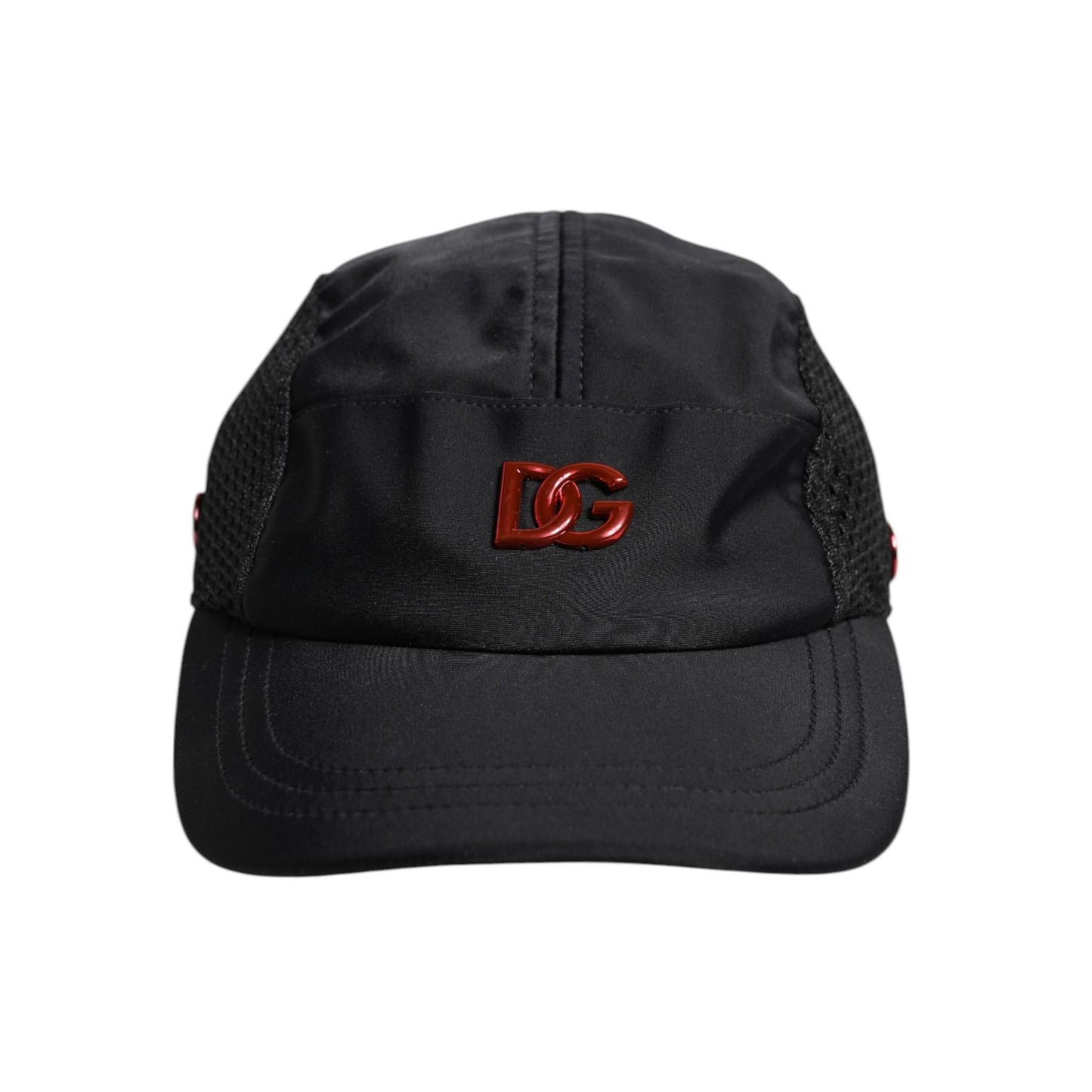 Dolce & Gabbana Black Nylon Logo 6 Panels Baseball Cap