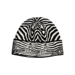 Dolce & Gabbana Black White Zebra Knitted Winter Beanie Hat