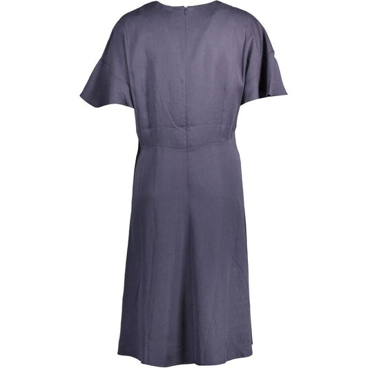 Gant Blue Lyocell Women Dress Gant Dim Gray