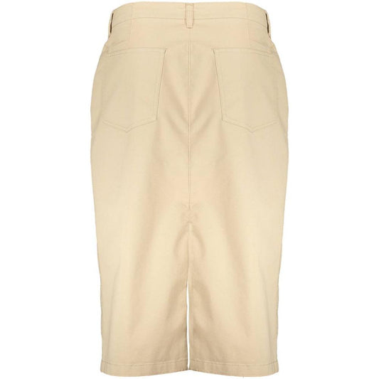 Gant Beige Cotton Women Skirt Gant Wheat