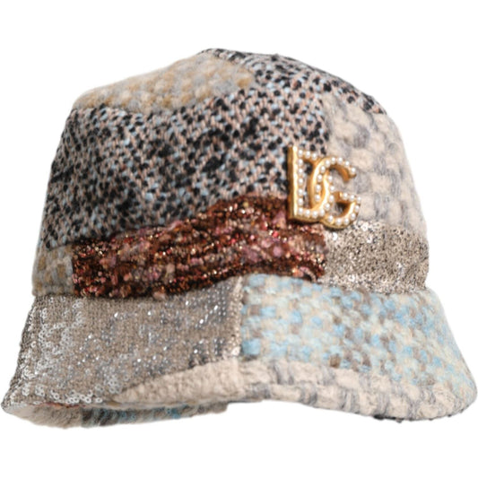 Dolce & Gabbana Multicolor Patchwork Embellished Bucket Hat