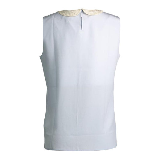 Gant Light Blue Silk Women Top Gant Light Gray
