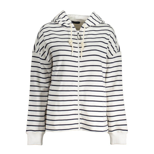 North Sails White Cotton Women Sweater North Sails Light Gray