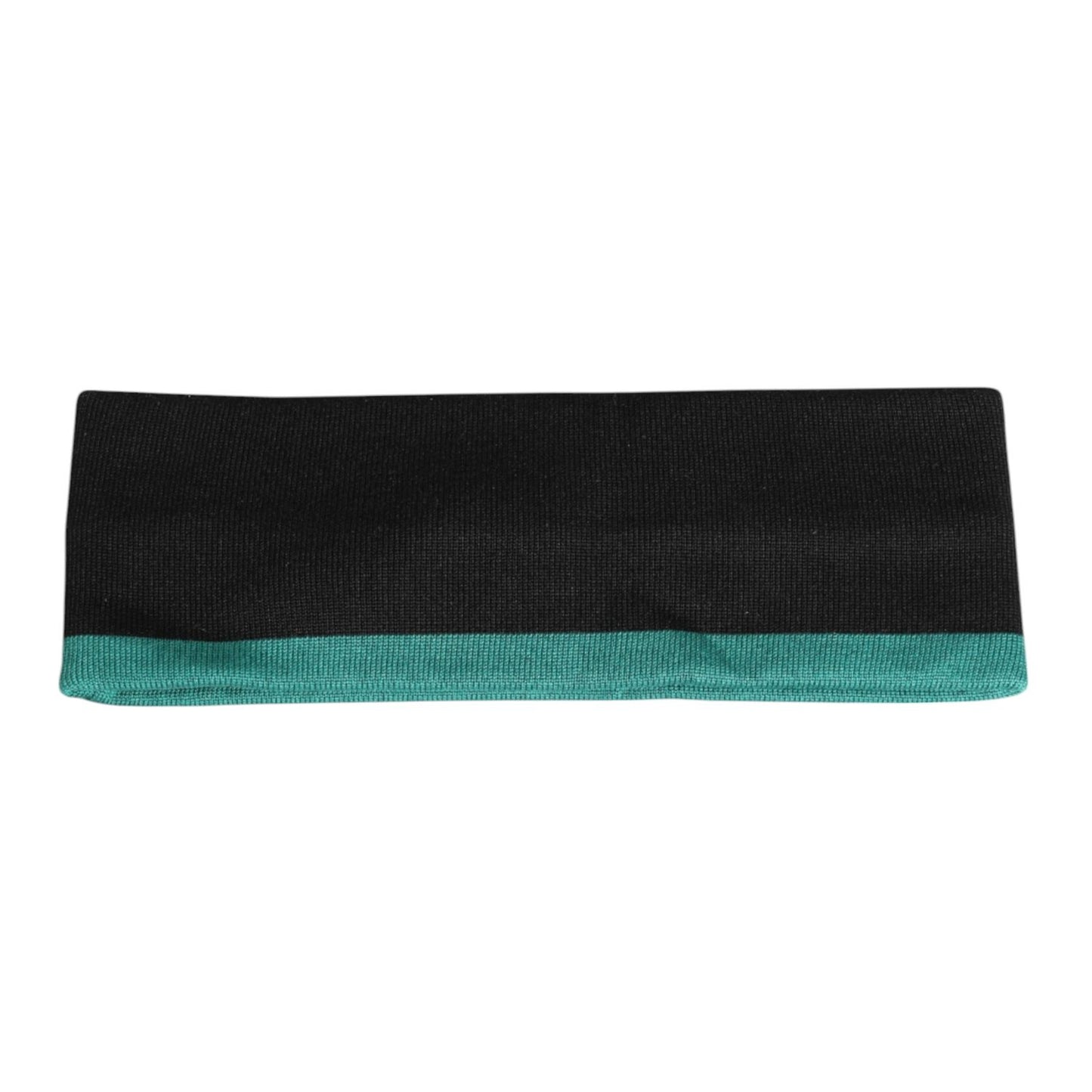 Dolce & Gabbana Black Silk Knitted DG Queen Head Band Hat