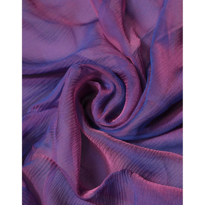 Dolce & Gabbana Purple Silk Rectangle Wrap Shawl Scarf